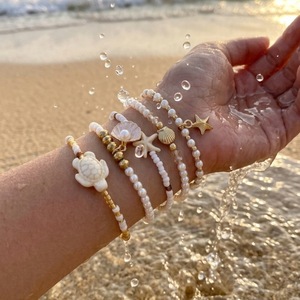 European and American cross-border beach style starfish and seashell <b>bracelet</b> summer fashion <b>set</b> marine multi-element jewelry - Product Image 1