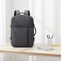 Tas Laptop Bisnis Pria Anti Maling yang Dapat Diperluas, Kapasitas Besar, Tas Travel Tahan Air dengan USB