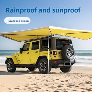 Tente latérale de voiture à ouverture rapide à 270 degrés en alliage d'aluminium épaissi imperméable à la pluie pare-soleil Oxford pour <span class=keywords><strong>camping</strong></span> en plein air SUV - Product Image 2
