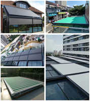 Auvent pliant horizontal facile à installer pour toit, auvent rétractable personnalisé pour balcon, pergola et véranda