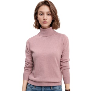 Suéteres de Cuello Alto Tejidos para Mujer, Invierno, Alta Calidad, Personalizados, a la Moda - Product Image 1