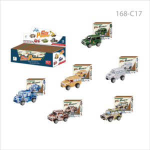 HTL 3D DIY Puzzle en papier Véhicule de construction Jouet Puzzle Mini Avion <span class=keywords><strong>Camion</strong></span> Modèle de puzzle à rétrofriction Jouet éducatif - Product Image 3