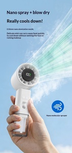<span class=keywords><strong>Ventilateur</strong></span> portable sans fil 2026 en gros, mini-<span class=keywords><strong>ventilateur</strong></span> de poche avec brumisateur, <span class=keywords><strong>humidificateur</strong></span> USB rechargeable 1800 mAh, pulvérisateur d'eau - Product Image 2