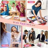Vente directe d'usine, sacs cosmétiques en PVC pour garçons, sacs transparents imperméables pour fournitures scolaires