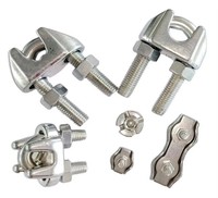 Serre-câbles en acier inoxydable 304 et 316, type US, clips pour câbles en acier malléables