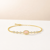 Bracelets tendance en argent sterling 925 plaqué or 18 carats avec zircon et pierres précieuses de guérison, fabrication OEM/ODM de luxe, cadeau pour femme