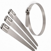 Attaches-câbles à boule en acier inoxydable 304 robustes RUNBO 12x500mm 0,4mm pour tuyaux industriels