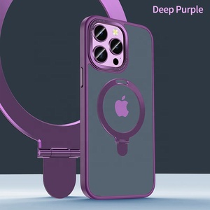 WOWCASE-funda de teléfono a prueba de golpes, diseño de anillo de Metal trasero de PC esmerilado con función de carga magnética para <span class=keywords><strong>iPhone</strong></span> 14 - Product Image 4
