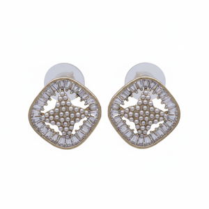 Di alta qualità in lega di Design a stella orecchini per le donne alla moda stile religioso con zircone e perla per la festa o la notte fuori - Product Image 2