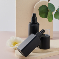 Flacon pulvérisateur rechargeable en PET mat de 150 ml, calibre 24, noir, vide, à fine brume, pour emballage de toner cosmétique