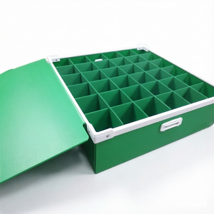 Cajas <span class=keywords><strong>de</strong></span> Almacenamiento <span class=keywords><strong>de</strong></span> Plástico Corrugado Impresas Personalizadas, Cajas <span class=keywords><strong>de</strong></span> Coroplast con Inserto para <span class=keywords><strong>Botellas</strong></span> y Artículos <span class=keywords><strong>de</strong></span> Vidrio - Product Image 1