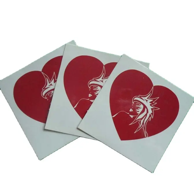 Adesivos de tatuagem temporária, design personalizado para crianças adesivos à prova d' água em formato de coração e tornozelo