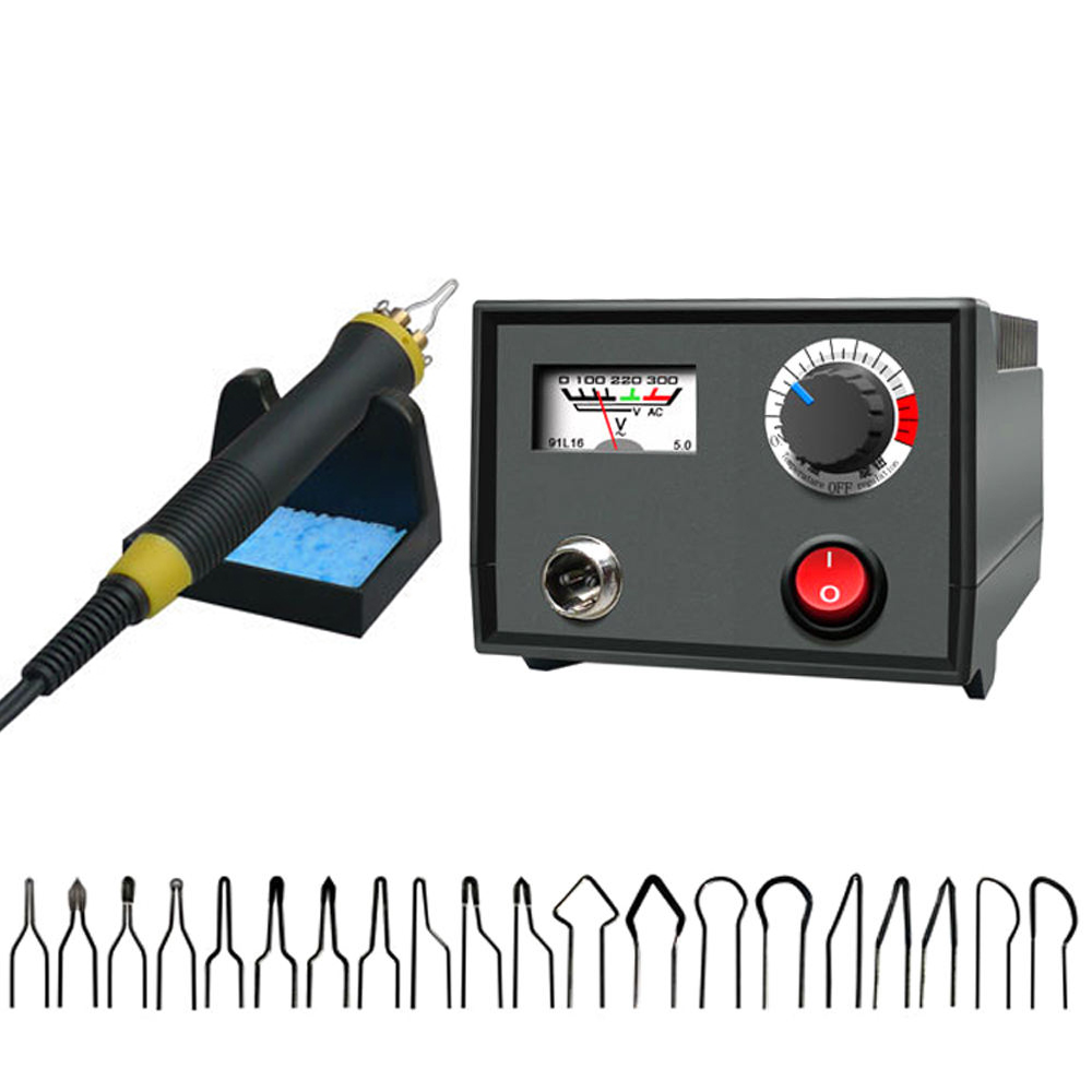 60 Watt Pyrography Tools Adjustable Temperature Wood Burner Kit with 20