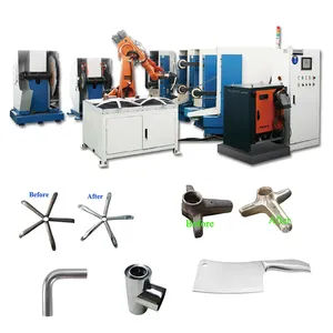 Automated deburring, deburring, trimming, grinding and polishing robot machine for steel aluminum zinc alloy brass casting parts