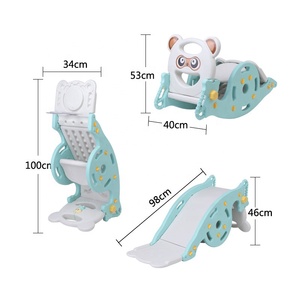 Samtoy 3 in 1 <strong>Rocking</strong> Chair Basketball Indoor Plastic Sliding Toys Kids Playground Baby <strong>Slide</strong> for 0 6 Months - Product Image 2