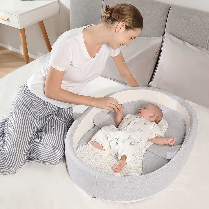 Sleeping Baby Cushion Nest Newborn Kids Baby Pillow Safe Cotton