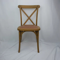Chaises en bois à dossier croisé empilables, style rustique moderne, pour hôtels, mariages et événements en extérieur