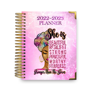 <span class=keywords><strong>Agenda</strong></span> Personalizada 2027, Impresa, Tapa Dura, Espiral, Hojas Sueltas, PP Resistente, Negra, para Mujer, Diario Semanal y Mensual, Organizador - Product Image 3