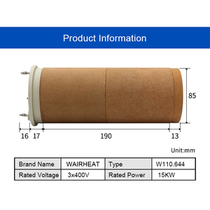 Elemento de calefacción Industrial de alta temperatura para calentador de aire caliente LE10000HT, tres telas, 115.214, 3x400V, 18K - Product Image 2