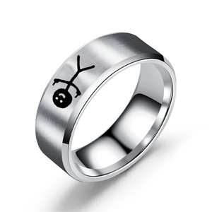 Bague Stickman Doigt d'Honneur Amusante Tendance Simple Hip Hop Fuxk You Doodle pour Homme, Couple, Fête, Nouveaux Cadeaux, Bijoux - Product Image 5