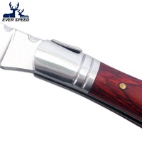 Couteau de survie tactique de camping de haute qualité en acier inoxydable avec manche en bois de rose, gravure au laser, personnalisable OEM