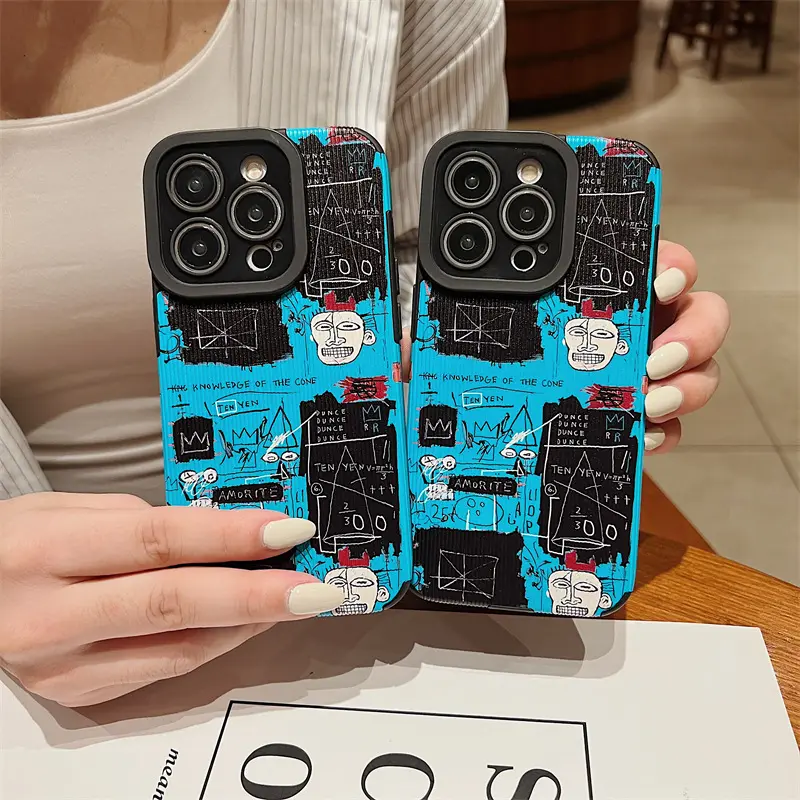 Al por mayor pequeño MOQ arte graffiti Impresión de lujo funda de teléfono para iPhone 14 Pro Max Fundas protectoras