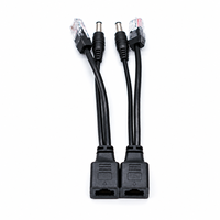 Cable Adaptador Divisor PoE Pasivo RJ45 DC de Alta Calidad al por Mayor, Ensamblaje de Cable Divisor en Y para Sistema de Seguridad con Cámaras IP CCTV