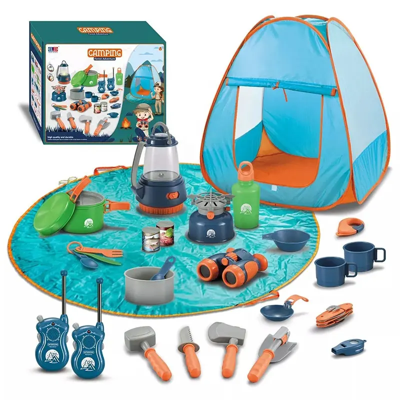 29PCS Kids Outdoor Game Set Camping Forest Adventure Toy Tent for Educational