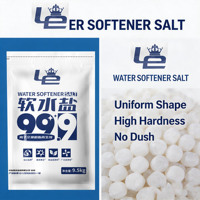 Tablettes de chlorure de sodium de qualité alimentaire NaCl 99,9 % de pureté pour le traitement de l'eau, sel adoucissant l'eau, marque Zhongyan, 4,5 kg/9,5 kg en stock
