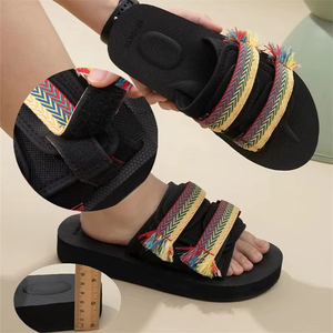 Chaussons décontractés unisexes pour hommes et femmes, sandales de plage antidérapantes à bout rond, rehaussantes, pour intérieur et extérieur, Zapatos Hombre - Product Image 3