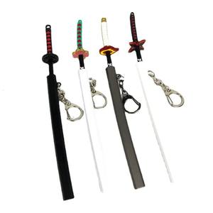 Haute qualité en gros japonais <span class=keywords><strong>Anime</strong></span> porte-clés Kimetsu No Yaiba métal arme épée pendentif porte-clés démon tueur porte-clés - Product Image 3
