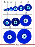 Perle ronde en verre faite à la main de 4 cm, amulette contre le mauvais œil, Nazar, provenant de Turquie, ornement de protection pour la maison