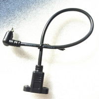 Kabel Adaptor USB 2.0/3.0 Tipe-C Male ke USB C Micro B Sudut Kanan Panjang 0.3m Female Screw Panel Mount