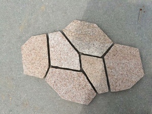 Hiện Đại Đánh Bóng Tự Nhiên Granite Slab Sesame Trắng Với Cây Gai Dầu Vàng Thiết Kế Sân Vườn Không Thường Xuyên Đá Bị Gãy Cho Biệt Thự Sân Sàn - Product Image 3