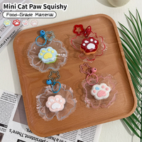 Jouet en peluche créatif en forme de patte de chat, crème glacée, à rebond lent, à pincer, mignon, simulation de nourriture, jouet de décompression