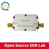 Amplificateur de Signal RF LAN TYPE-C à Gain 20DB à planéité élevée 10Mhz-6GHz pour logiciel HAM SDR et composants électroniques Radio FM