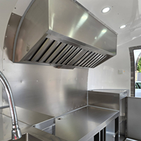 Remorque alimentaire pour petites entreprises avec panneau publicitaire personnalisé et comptoir de service large pour kiosques de centre commercial et boutiques de place publique