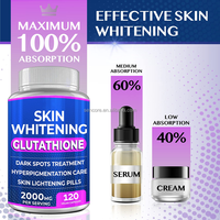 Capsule végétalienne de glutathion, antioxydant, soutien cutané, complément alimentaire beauté pour les soins de la peau