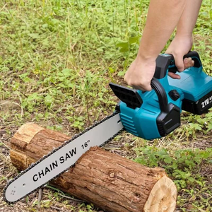 Scie à chaîne électrique sans fil à double batterie, personnalisée OEM, 16 pouces, avec moteur sans balais, outils de travail du bois - Product Image 2