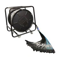 Enrouleur de câble audio portable 32 canaux multicore XLR, tambour de câble audio 30m 50m