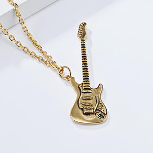 Ins Niche Personality Guitar Alloy Punk Necklace <strong>tide</strong> Cold Wind Wear Pendant Spot Wholesale - Product Image 3