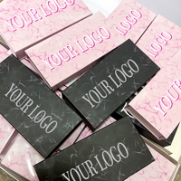Extensions de cils individuelles en velours mat noir volume intense avec logo personnalisé, plateaux de cils en cachemire noir foncé