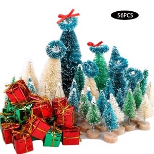 Mini-sapins de Noël artificiels en gros, décorations de sapins de Noël de bureau avec base en bois, pour décoration intérieure et extérieure - Product Image 2