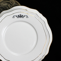 Assiettes à dîner blanches de luxe, design personnalisé, écologiques, en porcelaine fine, assiettes à dîner blanches pour restaurant