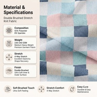 Tissu DBP à impression numérique sans MOQ, tissu DTY à design personnalisé, tissu polyester double brossé, échantillon gratuit pour leggings