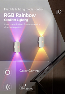 RBG double-headed hotel bedside wall lamp background wall design 110v 5v night <b>light</b> bedroom sleep night <b>light</b> - Product Image 5