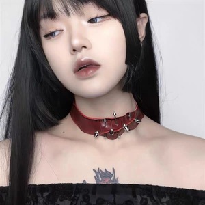 Suministro exclusivo transfronterizo de collares de gargantilla góticos oscuros de estilo punk, versátiles para la subcultura y para chicas modernas de Harajuku. - Product Image 3