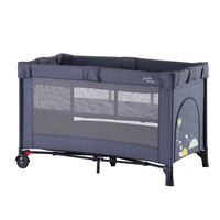 Lit de voyage multifonctionnel en métal durable pour bébé avec siège – Idéal pour chambre, salon et hôtel