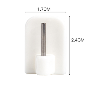 10 Ganchos Autoadhesivos Blancos para Cortinas, Soporte para Barra de Cortina, Sin Perforaciones, para Colgar Llaves en la Puerta - Product Image 3