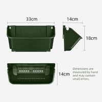 Pot de fleur suspendu automatique pour jardin vertical extérieur en plastique vert avec arrosage mural vert